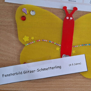 Fensterbild Glitzer-Schmetterling