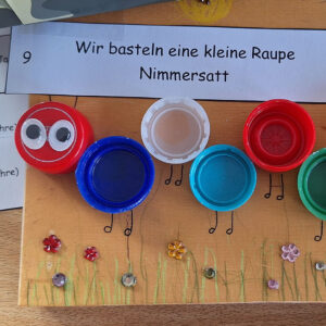 Wir basteln eine kleine Raupe Nimmersatt