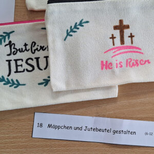 Mäppchen und Jutebeutel gestalten